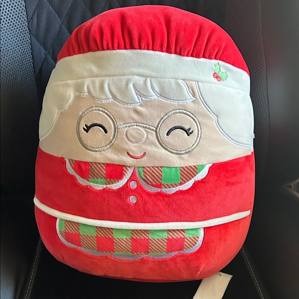 Squishmallows Christmas Red and White Mrs. Claus Stuffed Animal Plushie